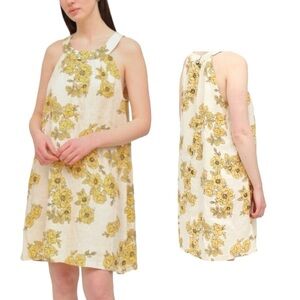 Cynthia Rowley floral sleeveless linen dress